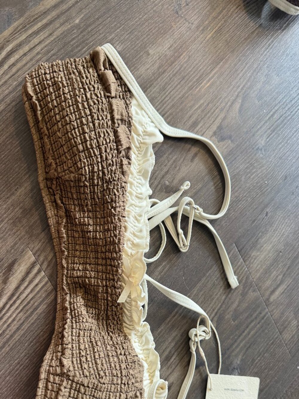 brown bikini top/bottom